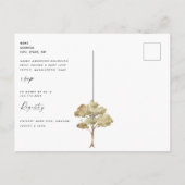 かわいいウッドランド動物の赤ちゃんシャワー インビテーションポストカード (裏面)