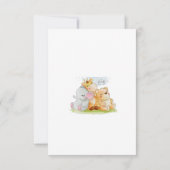 かわいいウッドランド動物の赤ちゃんシャワー サンキューカード (裏面)