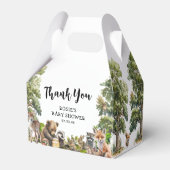 かわいいウッドランド動物の赤ちゃんシャワー フェイバーボックス (裏面サイド)