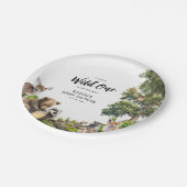 かわいいウッドランド動物の赤ちゃんシャワー ペーパープレート (アングル)