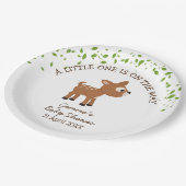 かわいいウッドランド動物の赤ちゃんシャワー ペーパープレート (アングル)