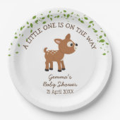 かわいいウッドランド動物の赤ちゃんシャワー ペーパープレート (正面)