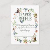 かわいいウッドランド動物アドベンチャーニュートラルベビーシャワー エンクロージャーカード (正面)