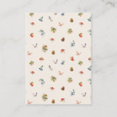 かわいいウッドランド動物アドベンチャーニュートラルベビーシャワー エンクロージャーカード (裏面)