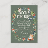 かわいいウッドランド動物アドベンチャーニュートラルベビーシャワー エンクロージャーカード (正面)