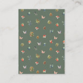かわいいウッドランド動物アドベンチャーニュートラルベビーシャワー エンクロージャーカード (裏面)