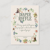 かわいいウッドランド動物アドベンチャーニュートラルベビーシャワー エンクロージャーカード (正面)