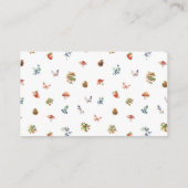 かわいいウッドランド動物アドベンチャーニュートラルベビーシャワー エンクロージャーカード (裏面)