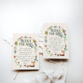 かわいいウッドランド動物アドベンチャーニュートラルベビーシャワー エンクロージャーカード