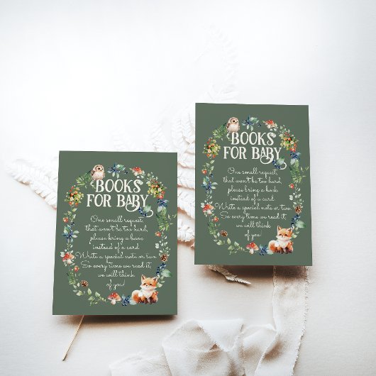 かわいいウッドランド動物アドベンチャーニュートラルベビーシャワー エンクロージャーカード