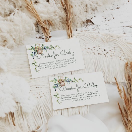 かわいいウッドランド動物アドベンチャーニュートラルベビーシャワー エンクロージャーカード