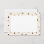 かわいいウッドランド動物アドベンチャーニュートラルベビーシャワー サンキューカード (裏面)