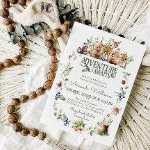 かわいいウッドランド動物アドベンチャーニュートラルベビーシャワー