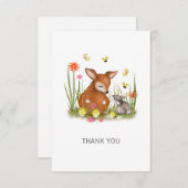 かわいいウッドランド動物サンキューカード サンキューカード (正面/裏面)