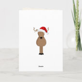 かわいいウッドランド動物ハッピーホリデークリスマス シーズンカード (裏面)