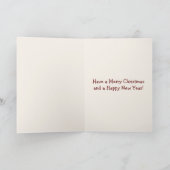 かわいいウッドランド動物ハッピーホリデークリスマス シーズンカード (内部)