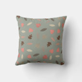 かわいいウッドランド動物フレンズMonogramイニシャル クッション (裏面)