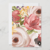 かわいいウッドランド動物フローラバーチャルベビーシャワー 招待状 (裏面)