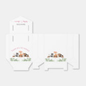 かわいいウッドランド動物フローラベビーガールシャワー フェイバーボックス (折り畳みなし)