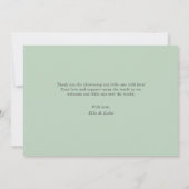 かわいいウッドランド動物ベビーシャワーサンキューカード サンキューカード (裏面)