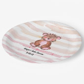 かわいいウッドランド動物ベビーシャワーパーティープレート ペーパープレート (アングル)