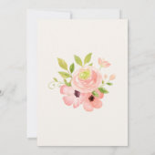 かわいいウッドランド動物ベビーシャワー招待状 (裏面)