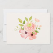 かわいいウッドランド動物ベビーシャワー招待状 (裏面)