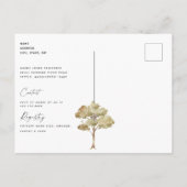 かわいいウッドランド動物ベビーシャワー招待状 インビテーションポストカード (裏面)