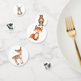 かわいいウッドランド動物ベビー誕生日パーティードコール コンフェッティ