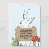 かわいいウッドランド動物公園パーティー子供の誕生日 招待状 (裏面)