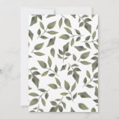 かわいいウッドランド動物少女ベビーシャワー招待状 招待状 (裏面)