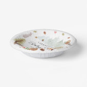 かわいいウッドランド動物水彩赤ちゃんシャワー ペーパーボウル (傾斜あり)