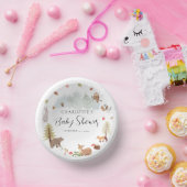 かわいいウッドランド動物水彩赤ちゃんシャワー ペーパーボウル (パーティー)