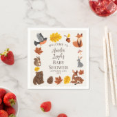 かわいいウッドランド動物秋秋の赤ちゃんシャワー スタンダードカクテルナプキン (インサイチュ)