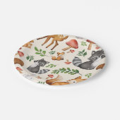 かわいいウッドランド動物紙プレート ペーパープレート (アングル)