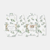 かわいいウッドランド動物緑の少年の赤ちゃんシャワー フェイバーボックス (折り畳みなし)