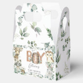 かわいいウッドランド動物緑の少年の赤ちゃんシャワー フェイバーボックス (オープン)