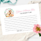 かわいいウッドランド動物緑の赤ちゃんシャワーアドバイス 招待状