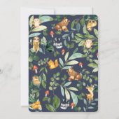 かわいいウッドランド動物緑の赤ちゃんシャワーニュートラル サンキューカード (裏面)