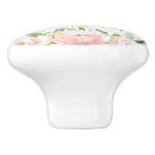 かわいいウッドランド動物赤面ピンクフローラガール セラミックノブ (側面)