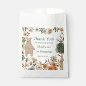 かわいいウッドランド動物1stバースデーパーティー好意バッグ フェイバーバッグ (正面)