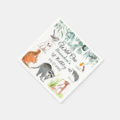 かわいいウッドランド動物1st誕生日ワイルドワン スタンダードカクテルナプキン (角)