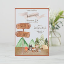 かわいいウッドランド森林動物キャンプ赤ちゃんシャワー