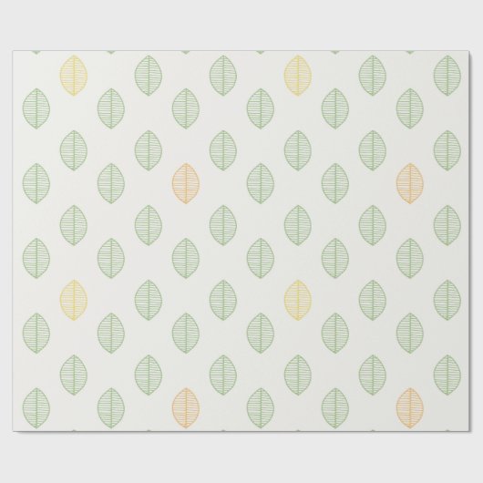 かわいいウッドランド植物性ベビーシャワー ラッピングペーパー (フラット)