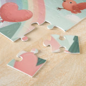 かわいいウッドランド生き物バレンタイン ジグソーパズル (側面)