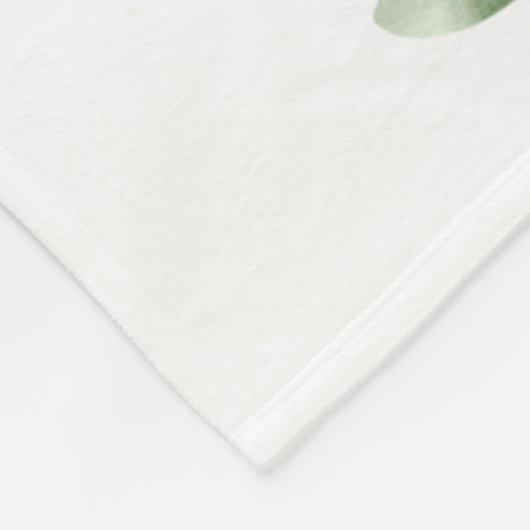 かわいいウッドランド緑の森の動物の少年子供部屋 フリースブランケット (角)