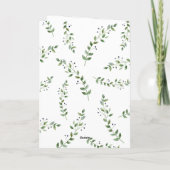 かわいいウッドランド緑の森の動物シャワーギフト カード (裏面)