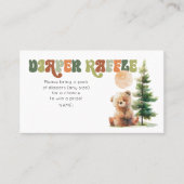 かわいいウッドランド赤ちゃんシャワーおむつラッフルカード 名刺 (正面)