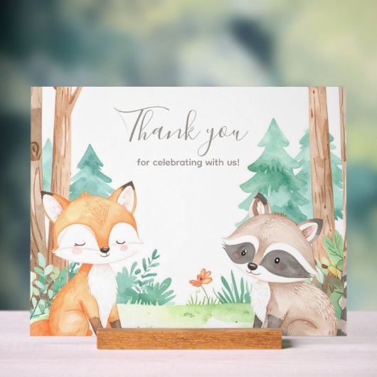 かわいいウッドランド赤ちゃんシャワーテーマアクリルサイン アクリルサイン (ニュートラル)