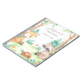 かわいいウッドランド赤ちゃんシャワーテーマギフト ノートブック (左側)
